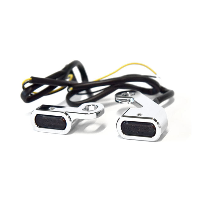 fastline below bar LED irányjelzősfekete/króm- 09-16 Touring/15-20 Softail