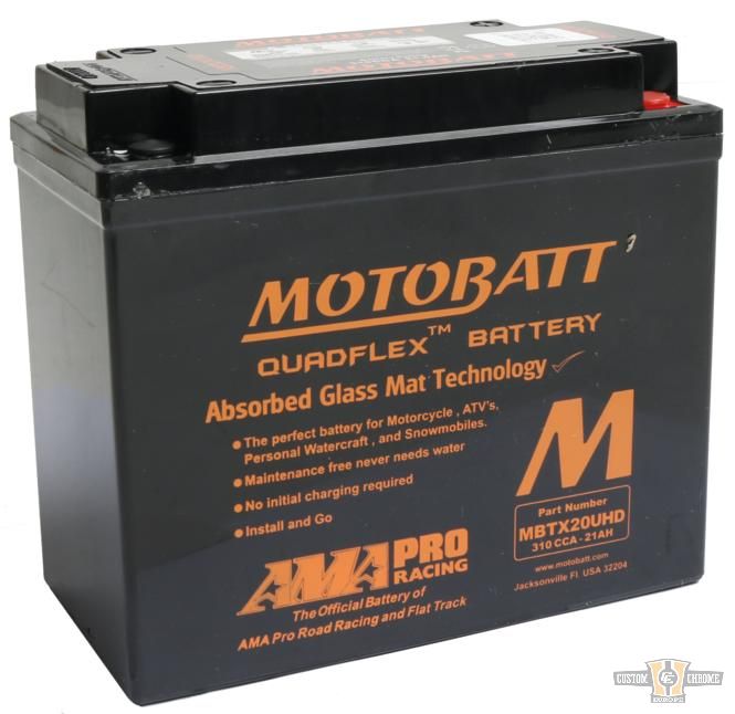 motobatt quadflex agm akkumulátor 310A 21.0Ah- M2/S3/X1/FXD/FXST/VRSC/XL