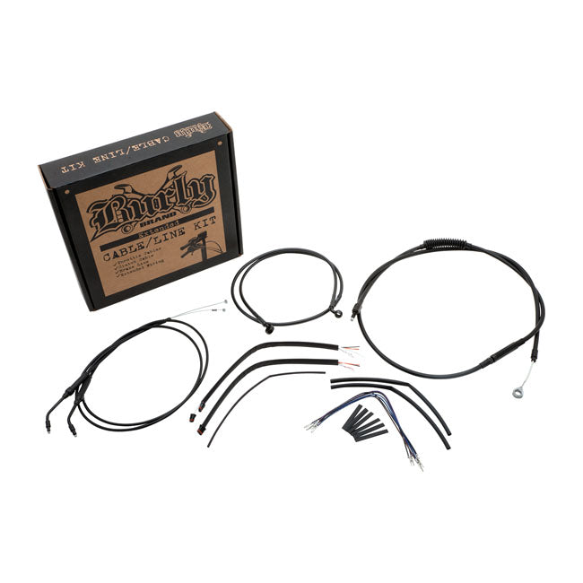 burly brand 12" magas kormány vezeték szett - 2014-2020 XL (no-ABS & no-disc)