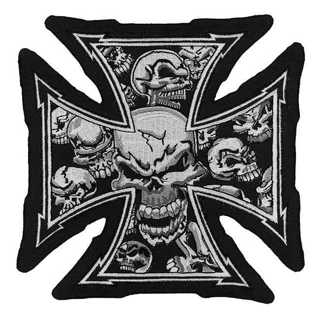 lethal threat maltese cross skull felvarró (nagy)