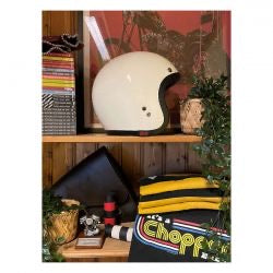 13 1/2 skull bucket helmet vintage white
