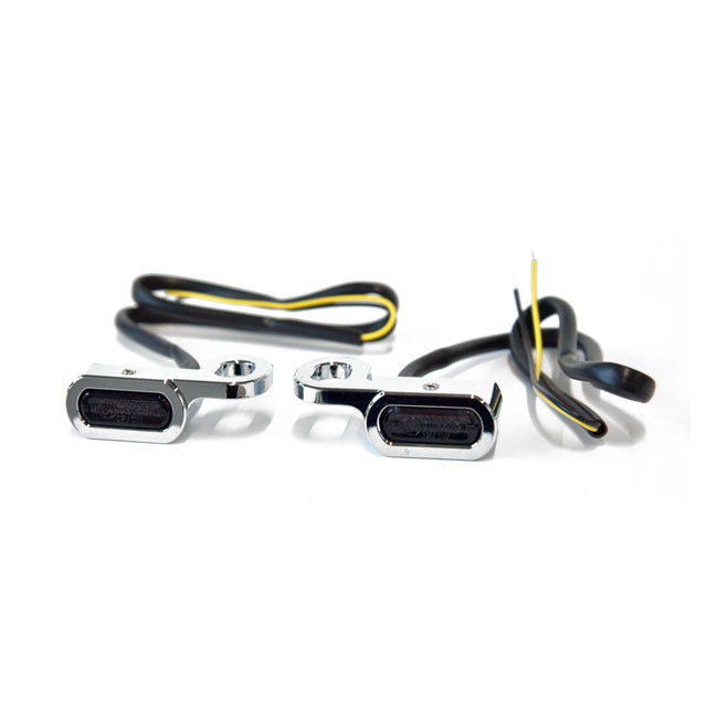 fastline below bar LED irányjelző króm/fekete- 09-16Touring/ 16-17FLSS/ 09-17V-Rod