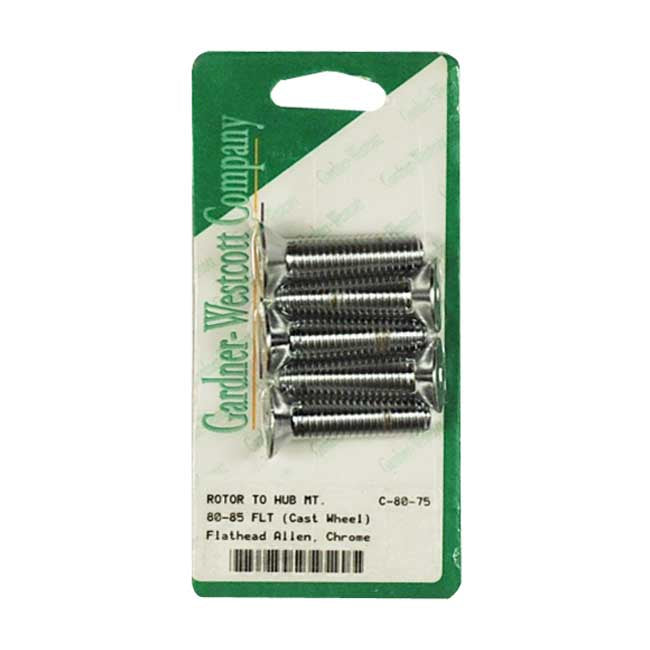 flatfejű féktárcsa imbusz flathead csavar készlet króm - 1982-1985 FLT/1980-1981 FLT