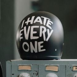 dmd retro helmet I hate everyone