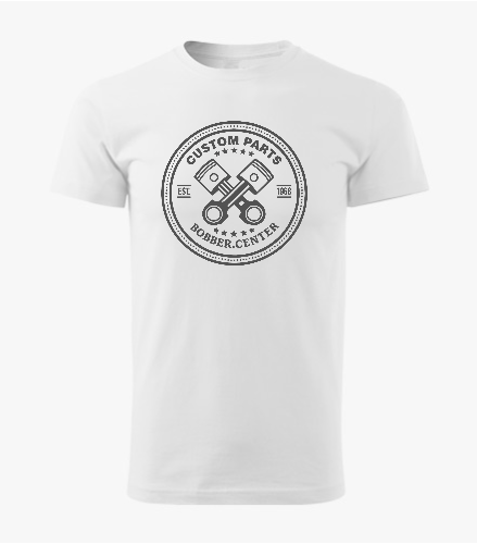 bobber center custom parts t-shirt - white