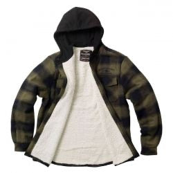west coast choppers hell bent flanel kabát - oliva/fekete