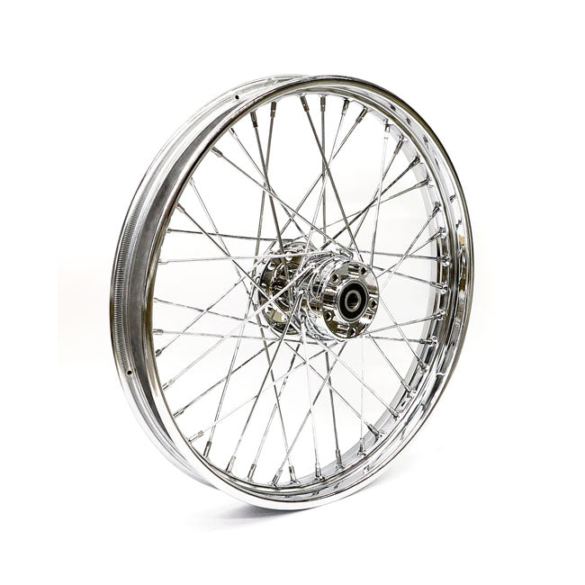 2.15 x 21 első kerék szett 40 króm küllős - 2000-2007 FXST/S/b/d/FLSTC/S/FXDWG