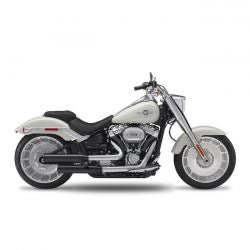kesstech fusion long slip-on blk straight cut short - 107" M8 Softail