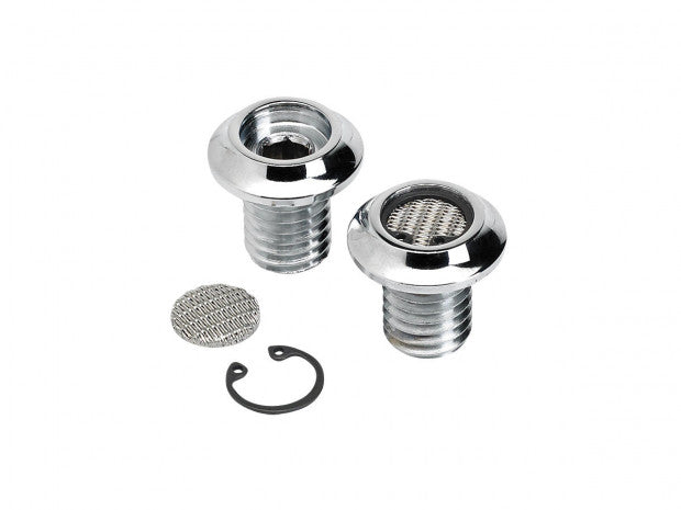 lowbrow radius breather bolts 1/2"-13 chr - 91-20 XL/ 93-99 Big Twin
