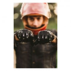 by city second skin moto gloves - black tattoo