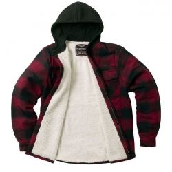 west coast choppers hell bent flannel jacket red/blk
