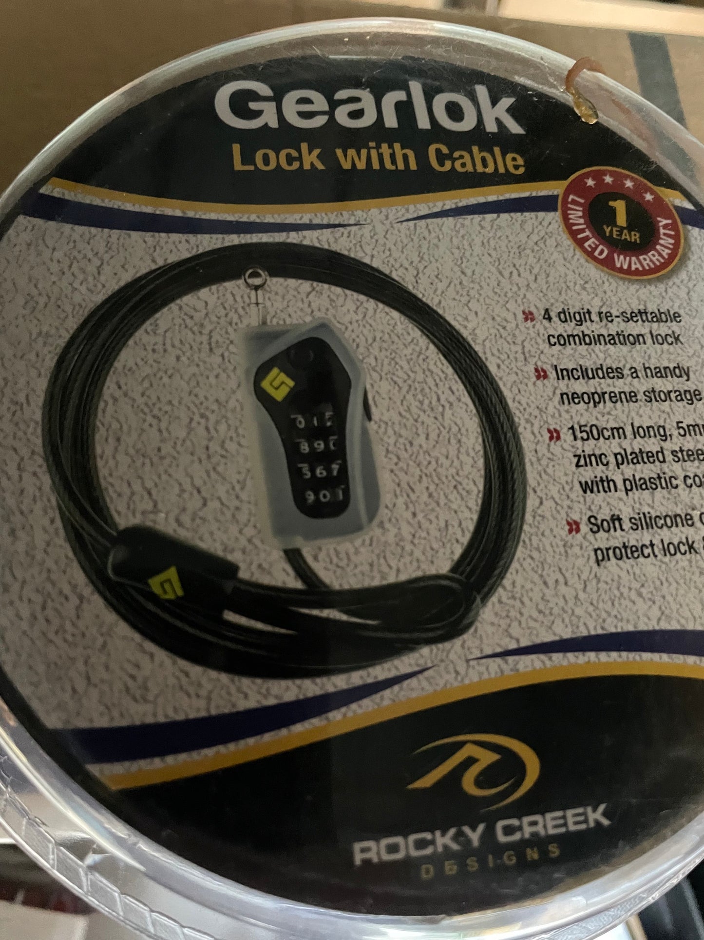 gearlok lock & cable universal equipment lock (rarely used)