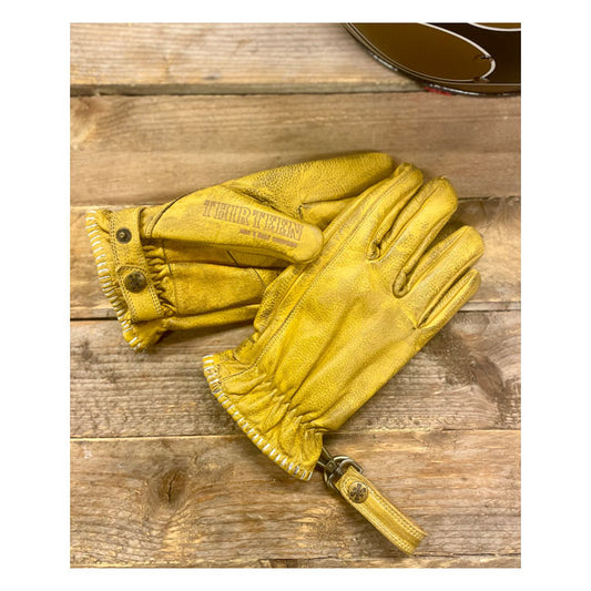 13 1/2 loud ride moto gloves - yellow