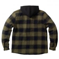 west coast choppers hell bent flannel jacket olive/blk