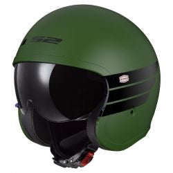 ls2 spitfire II retro helmet military green