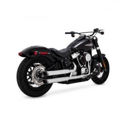 vance & hines twin slash 3" slip-on pcx mufflers chr - 18-24 Softail