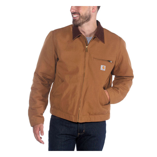 carhartt duck detroit kabát - carhartt barna