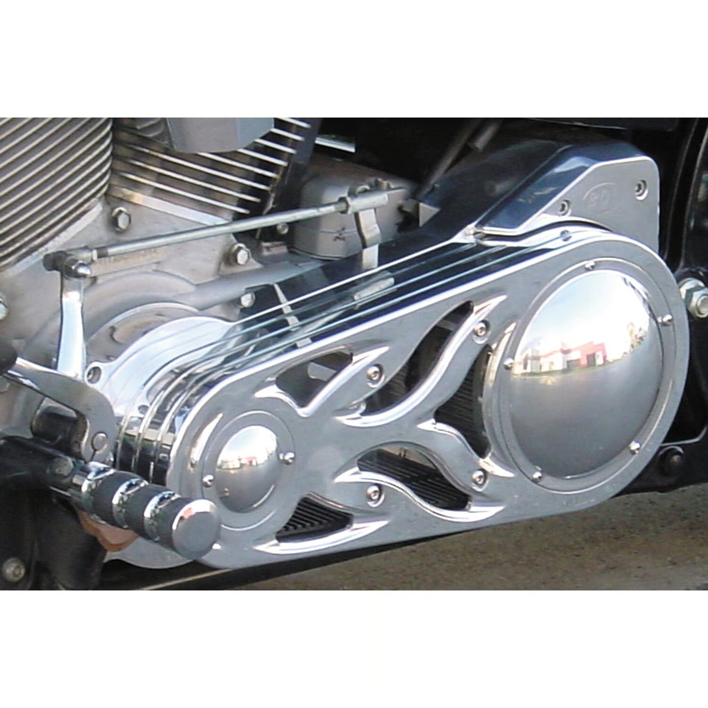 bdl signature series 2" nyitott szíjhajtás flame design - 90-06 Harley-Davidson Softail