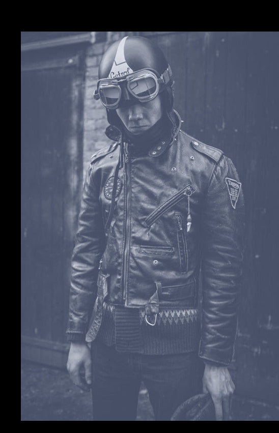 Bobber motorcycle rider
