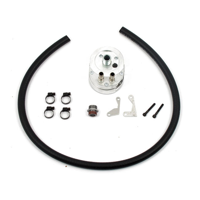 Jagg horizontal oil cooler chr - 91-17 Dyna