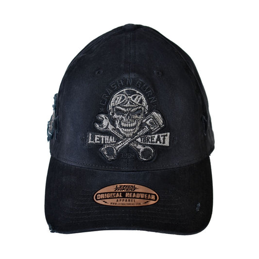 lethal threat crash 'n' burn baseball cap