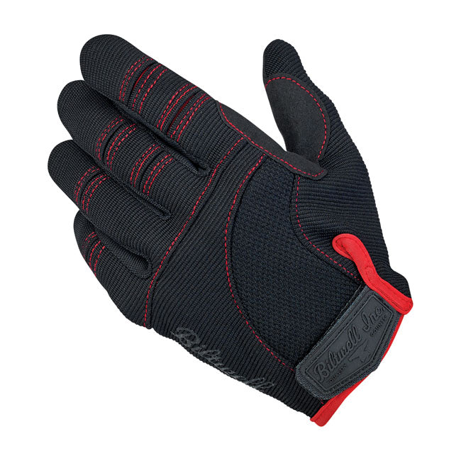 biltwell motoros kesztyű fekete/piros - S