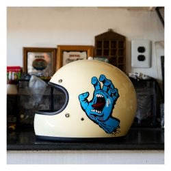 biltwell gringo helmet santa cruz handmade vintage white