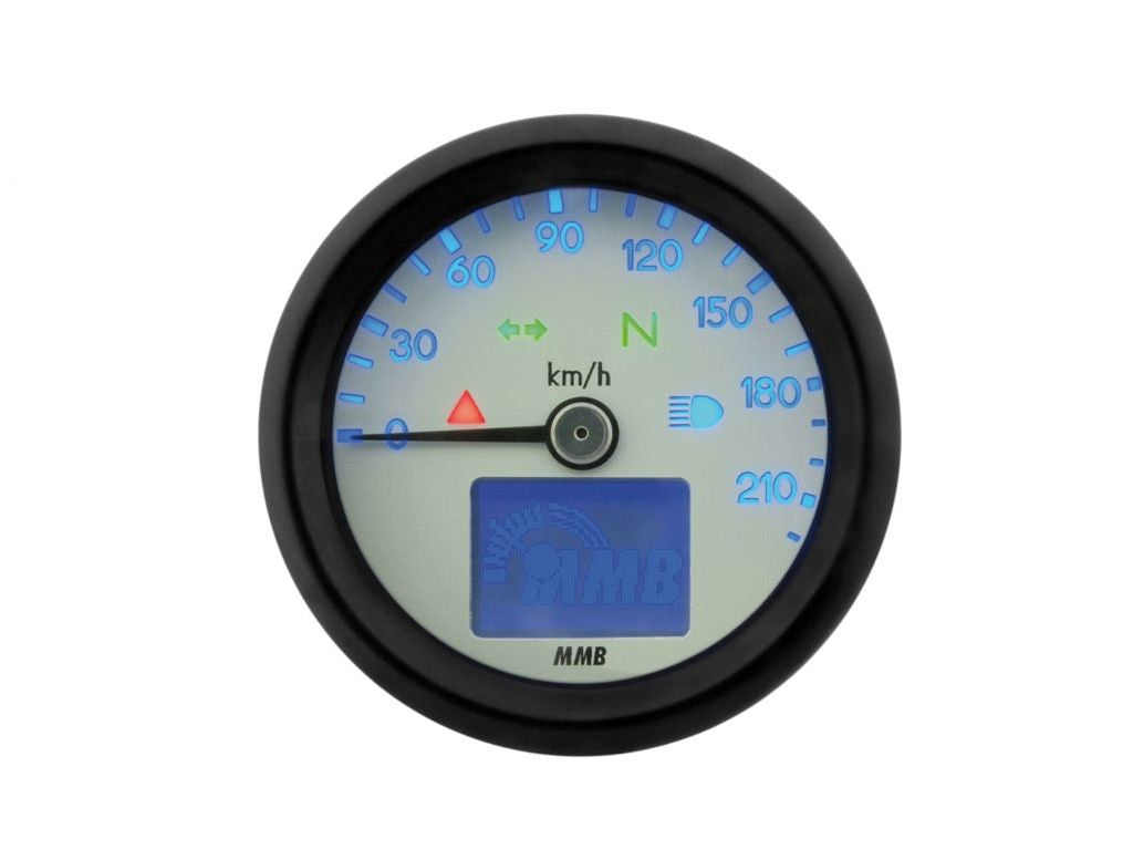 mmb ELT48 basic kilométeróra - 220 km/h fekete-fehér