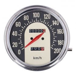 FL speedometer 1:1 blk/gold face - 62-67 FL (km/h)