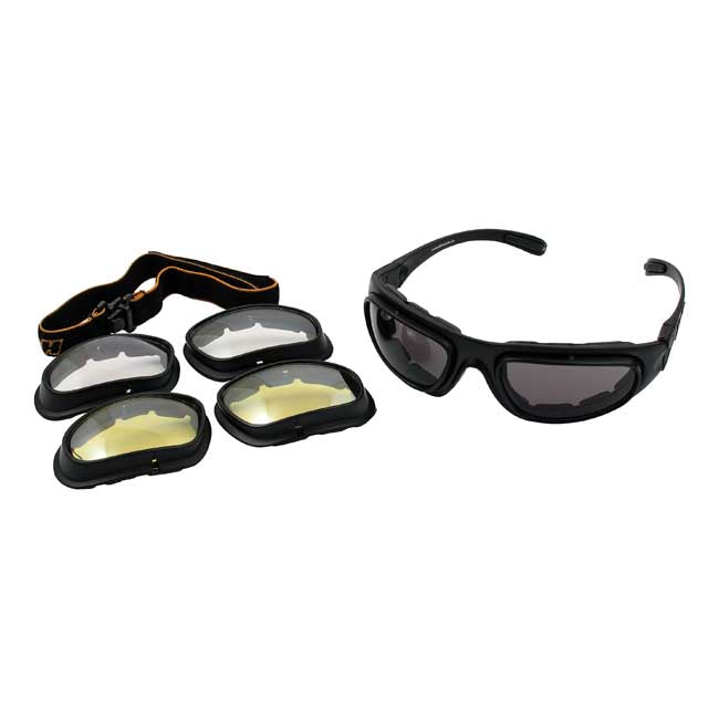 helly bikereyes eagle smoke/ yellow moto goggles