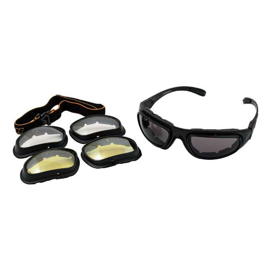 helly bikereyes eagle smoke/ yellow moto goggles