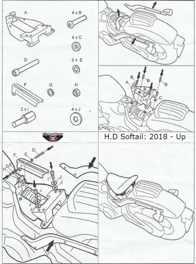 dhcustom solo seat szerelék kit - 18- Softail