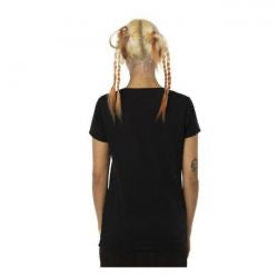 von dutch logo v-neck women t-shirt - blk