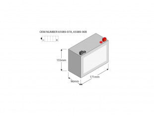 revtech ETX16L agm 325A 19Ah battery - 91-96 Dyna/ 91-96 Softail
