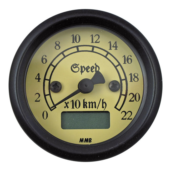 mmb 48mm ultra mini kilométeróra - 220 km/h fekete-csont
