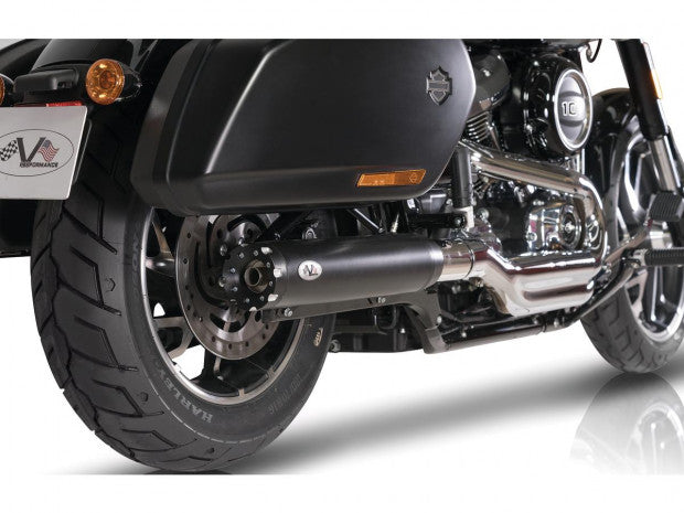v-performance single slip-on muffler set chrome - 21-24 FLSB