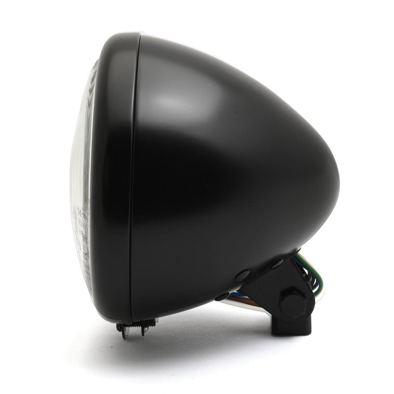 springer 5 3/4" fekete fényszóró - custom tiszta búra (ECE)