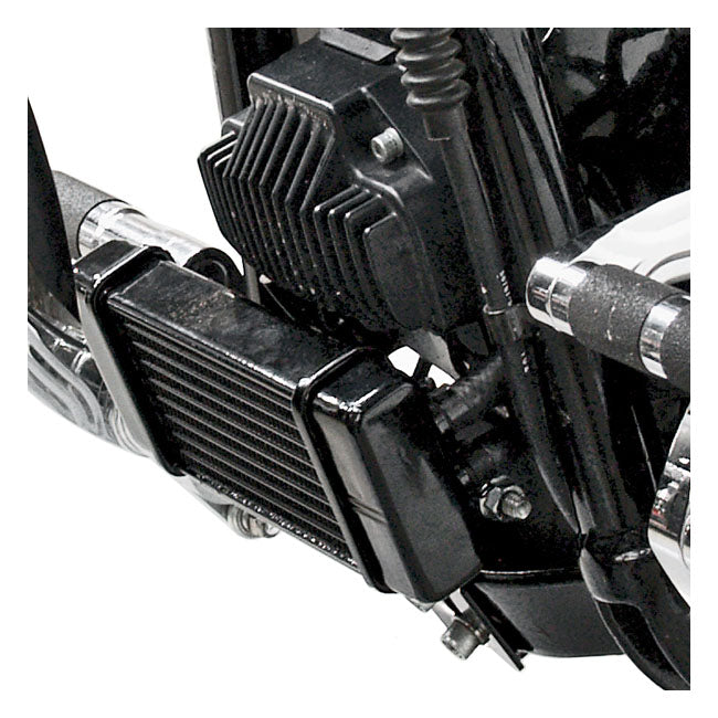Jagg horizontal oil cooler chr - 91-17 Dyna