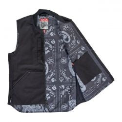 biltwell 4 speed canvas vest - blk