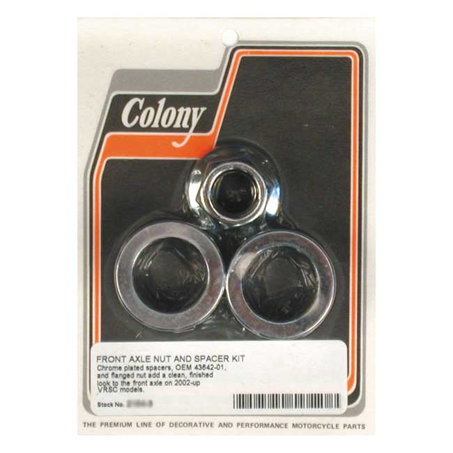 Front axle nut & spacer kit - 02-07 VRSCA