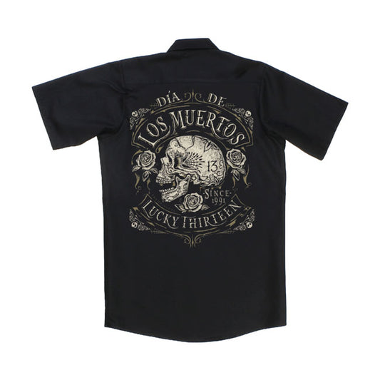 lucky 13 los muertos work shirt ing