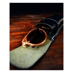 trip machine leather sunglasses case - leather