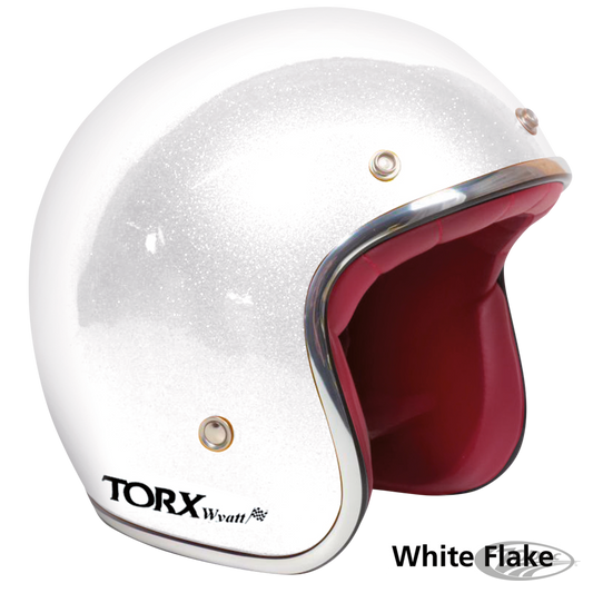 torx wyatt bukósisak fehér flake - ECE