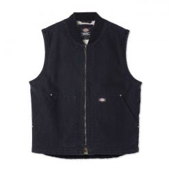 dickies duck canvas vest - stone washed blk