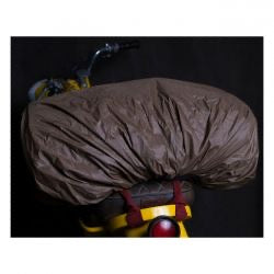 trip machine military leather duffle bag - blk