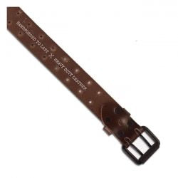 trip machine double pin belt - tobacco brown