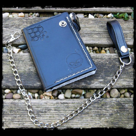 dhcustom blk skull wallet