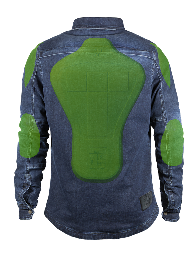 john doe motoshirt xtm kevlár motoros ing - sötétkék