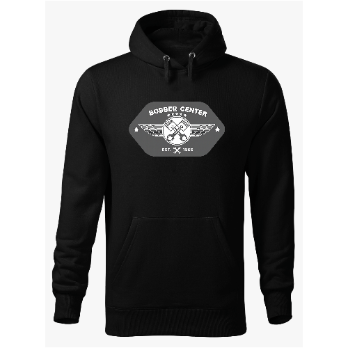 bobber center hoodie - black