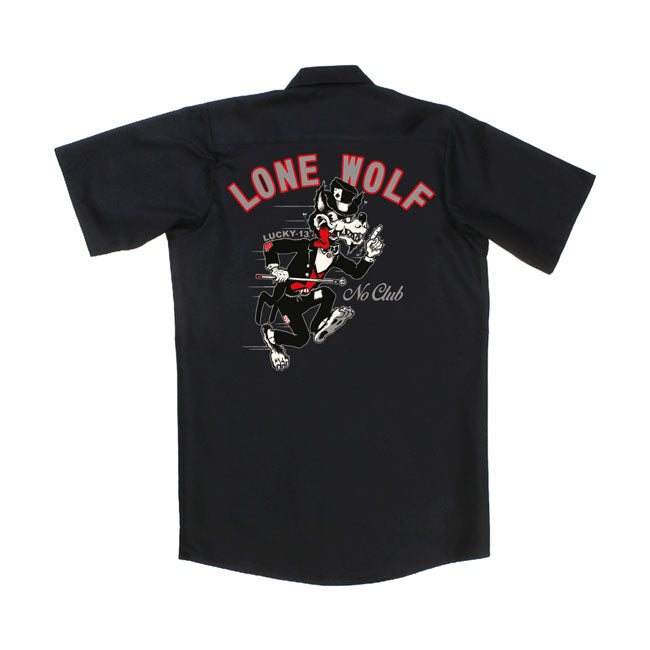 lucky 13 noclub lone wolf work shirt ing